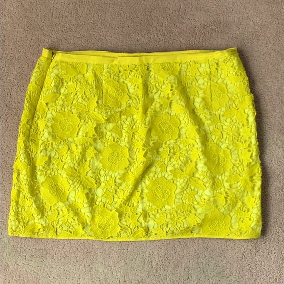 Madewell Yellow Lace Mini Skirt - Picture 5 of 9